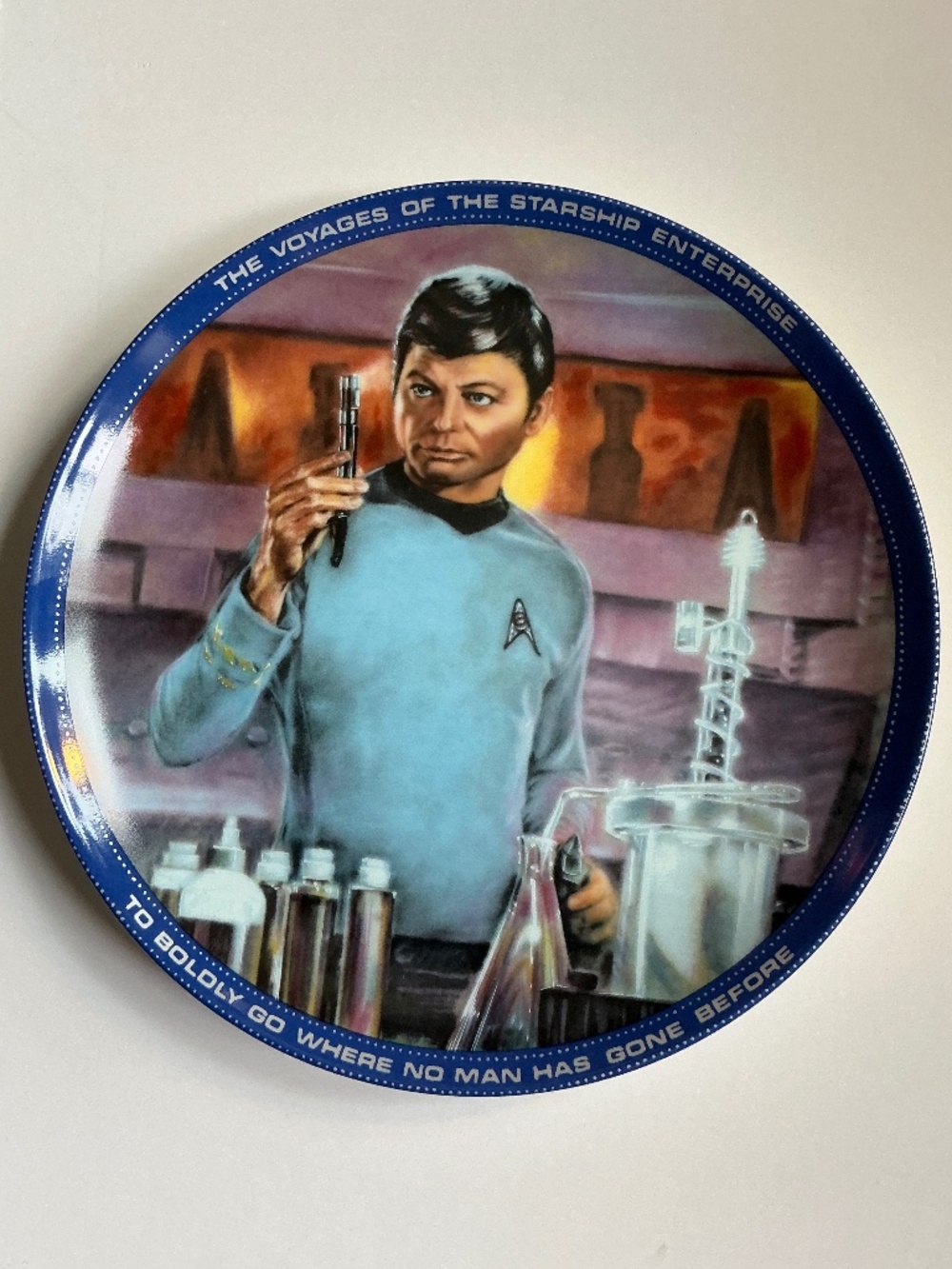 Star Trek Collector Plate Leonard McCoy Susie Morton Ernst 1985 Limited Sci-Fi